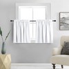 DONREN Pure White Small Window Curtain Panels for Kitchen -