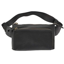 Riñonera de cuero Riñonera para hombres Mujeres Viajes Senderismo Correr Hip Bum Belt Slim Cell Phone Purse Wallet Pouch