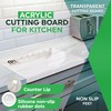 Acrylic Cutting Board with Counter Lip in Small, Large and