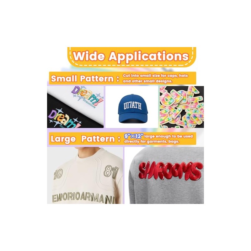New brothread - 15 Options- 6PCS Embroidery Puffy Foam 9″x12″