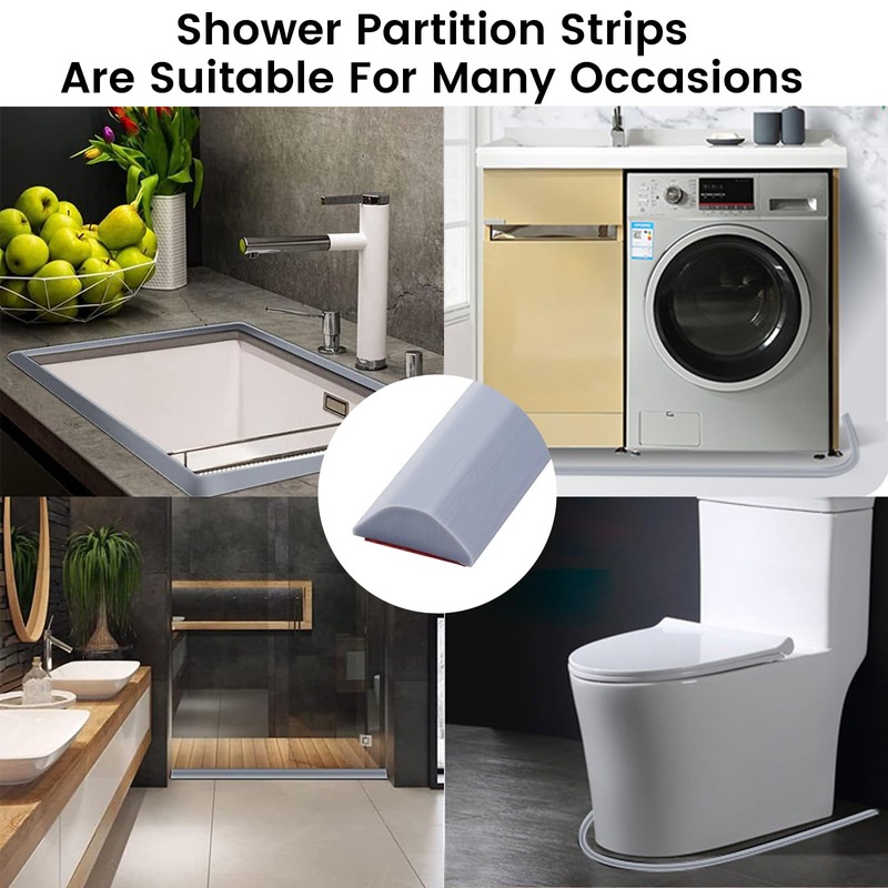 6 FT Collapsible Shower Water Dam, Shower Threshold Water Stopper
