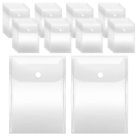 LJLGSZY - Paquete de 40 bolsas de almacenamiento transparentes para troqueles y sellos, sobres de plástico transparente de 5 x 7 pulgadas, carpetas de plástico transparente para cortar troqueles