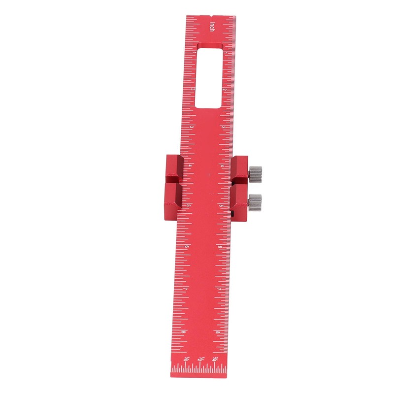 8in Woodworking Marking Ruler Multifunctional Aluminum Alloy Portable Woodworking Scribing