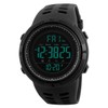 SKMEI Mens Large Display Digital Watch Resin Strap Stopwatch Alarm