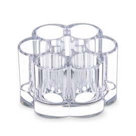 MOSIKER - Soporte de acrílico para lápiz labial, diseño de flores pequeñas y compactas, con 12 ranuras