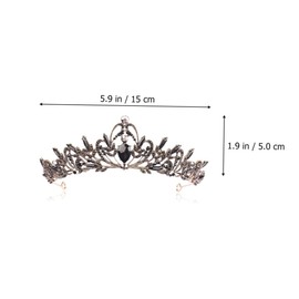 Healvian Bridal Rhinestone Tiara Wedding Tiara Prop Girls Decorative Crown Comfortable Headband for Event