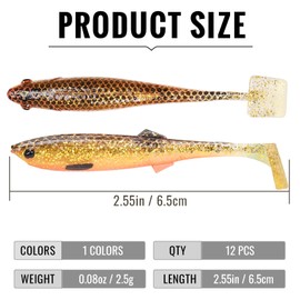TRUSCEND Durable Soft Fishing Lures for Crappie Trout Bass Walleye Panfish, Well-Made Easy Catching Baits for Family Fishing, Great Action Paddle Tail Swimbaits for Freshwater Saltwater, 20/12/10/6PCS