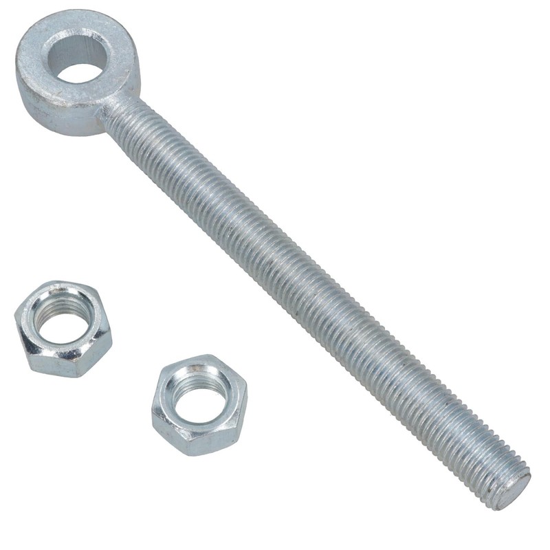Swing Gate Long Eye Bolts Hinge + Nuts Adjustable Zinc