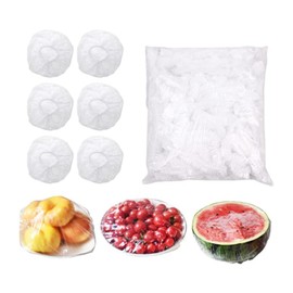 AUXIN 200 Pcs Reusable Food Covers, Clear Elastic Food Storage Covers Fresh Keeping Bags Bowl Dish Plate Wraps for Home Kitchen Restaurant Picnic