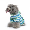 Reflective Puppy Raincoat Sea Turtle Pattern Lightweight Breathable Waterproof Pet