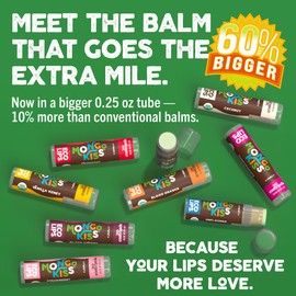 Eco Lips Mongo Kiss Organic Lip Balm 7 Pack - Blood Orange, Black Cherry, Pomegranate, Vanilla Honey, Peppermint, Strawberry Lavender, Yumberry | Mongongo Oil to Soothe & Moisturize Dry, Cracked Lips