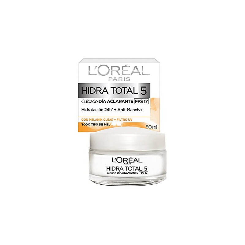 LOreal Paris Crema Antiarrugas Hidra Total5, 50 ml Crema Antimanchas,