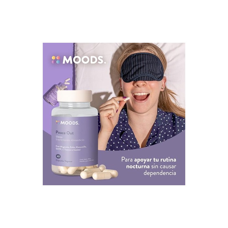 Moods Suplemento para el Sueño con Magnesio y GABA -