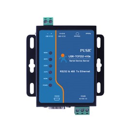 PUSR RS232 RS485 Modbus RTU to Modbus TCP Gateway Serial to Ethernet Converter USR-TCP232-410s