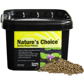 CrystalClear Nature's Choice Barley Straw Pellets, Natural Clarifier to Clear Cloudy Outdoor Ponds, Fountains & Water Gardens, Koi Fish Safe, 2 lbs