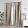 Joydeco 100% Black Out Curtains 63 inch Long 2 Panels