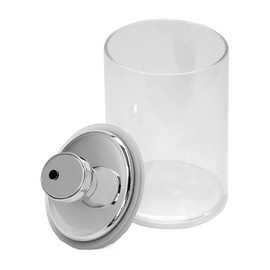 Airtight Glass Canister Storage Container Air Reducer Slim Medium 900cc F9483 Silver