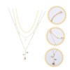 BESPORTBLE Delicate Three Layered Rose Pendant Necklace for Women Stylish