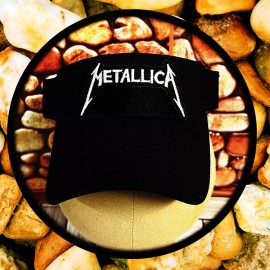 METALLICA ROCK BAND GOLF AND TENNIS SUN VISORS BLACK HAT ADJUSTABLE