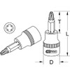 KS Tools 922.1477 Socket 37 mm Ultimate 1/4 "Pozidriv Screwdriver