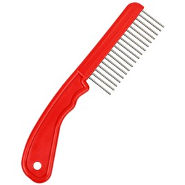 The Hair Doctor Extra Long Tooth Hair Comb 1 1/4 Inch with silky smooth rotating teeth to prevent hair damage (Beautiful Red)
