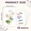 10 Sheet Wildflower Temporary Tattoos, Fake Tattoos Stickers for Women