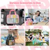 BuyCard Chenille Letter Clear Makeup Bags for Travel, Preppy Patch