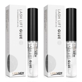 LASHVIEW Lash Lift Glue 2pcs, Eyelash Perm Adhesive, No Irritation and Odorless, 5ML*2