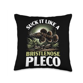 Bristlenose Plecos Fish Lover Freshwater Aquarium Fish Throw Pillow