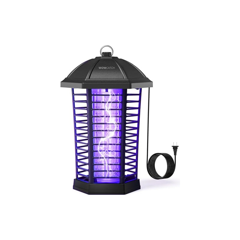 WowCatch LED Bug Zapper Outdoor, IPX4 Weatherproof, Up to 50,000