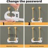 4 Pack U-Shaped Cabinet Locks with Combination Baby Proofing Cabinet