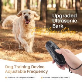 Anti Barking Device, Ultrasonic Dog Barking Deterrent Devices with Dual Frequency, More Effective Stop Dog Barking Device, Pet Gentle Anti Barking Device, Handheld Ultrasonic Bark Control Device