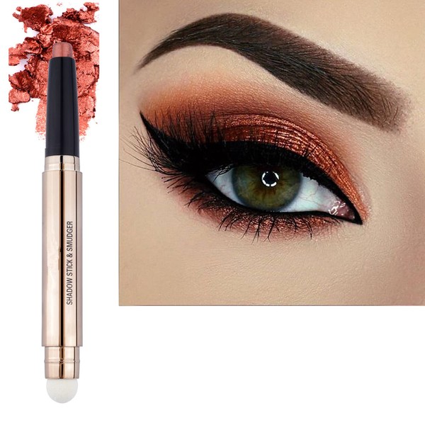 LGSZGDCN Eyeshadow stick and Sponge Makeup Brush Smooth Cream Shimmer