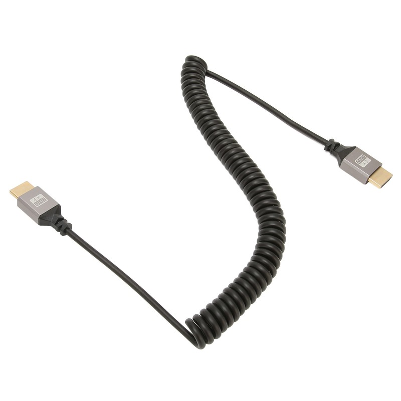 HD Multimedia Interface Coiled Cable High Speed 4K 60Hz Male
