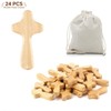 Small Wooden Crosses, 24 Pieces Holding Cross, 2.36in Portable Prayer