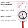 Voarge Navigation Compass Hiking Compass Adjustable Shipping Card Reading Navigation