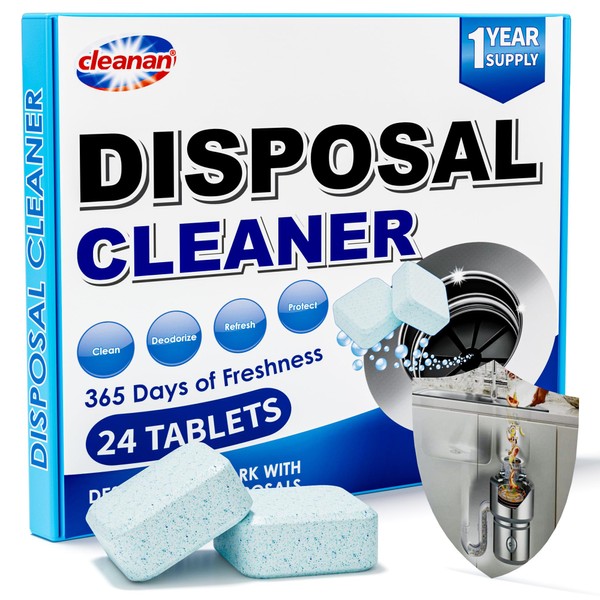 cleanan Foaming Garbage Disposal Cleaner and Deodorizer Tablets-24 Pack Food