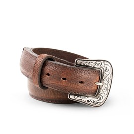Cinturón Vaquero con Piel de Bisonte Estilo 13 - Color Dark Brown Talla 32
