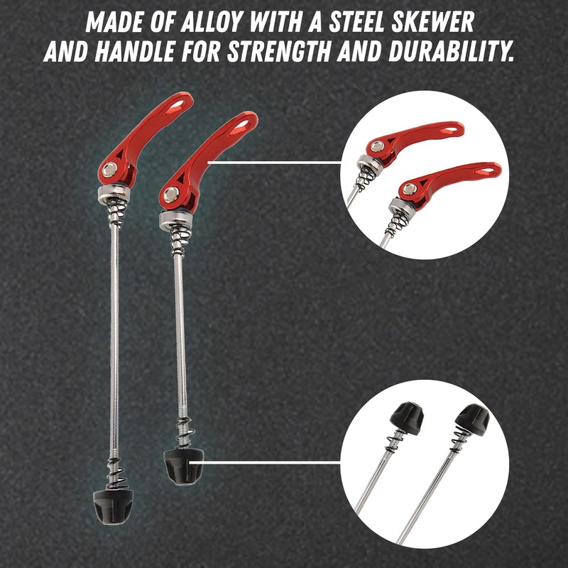 Laxzo ® 1 Pair Bike Quick Release Skewer Front Rear