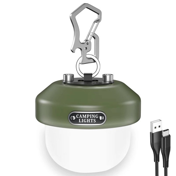 Camping Lantern Rechargeable, Wastou Camping Light USB Portable, Bright Tent