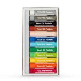 Pentel Large Oil Pastels - Assorted Colours - 1 Pack of 12