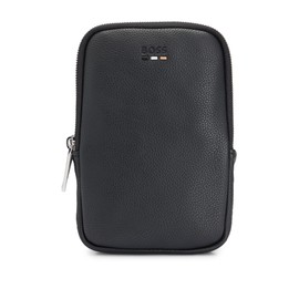 BOSS Men's Ray Neck Clutch Neck Pouch Faux Leather with Two Compartments Black, black