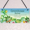 RED OCEAN Greenhouse Rules Sign Garden Summerhouse Shed Sign Gardners