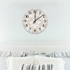Wood Wall Clocks Battery Operated Non Ticking Cream White Regalia
