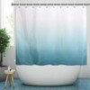YISURE Ombre Turquoise Short Shower Curtain 65 Inch Length, Teal