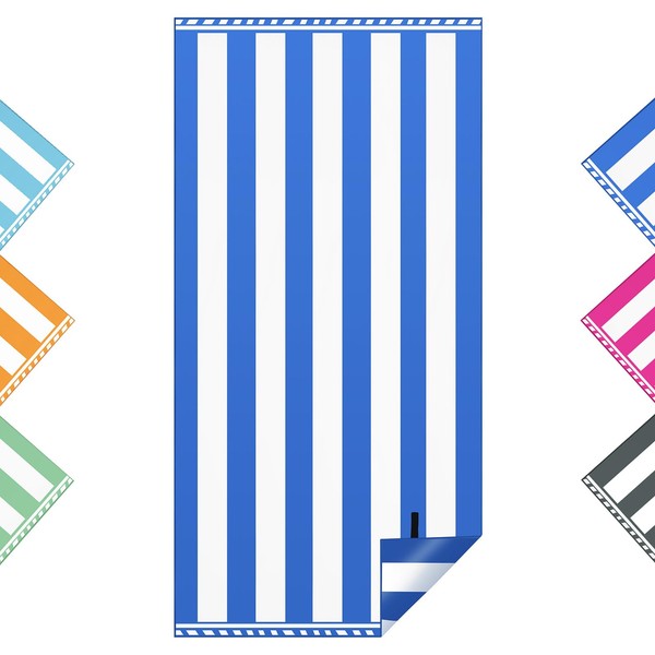 Vortix Beach Towel XXL 200 x 100 cm, Large Quick-Drying