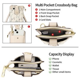 GAEKEAO Small Crossbody Bags for Women Leather Cell Phone Purse Bag with RFID Blocking Credit Card Slots