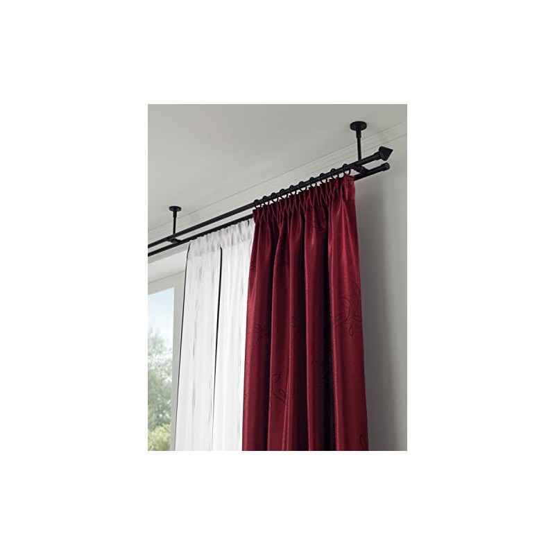 Gardinia Memphis Series Ceiling Support for Curtain Rods, 2-Track Open,