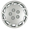 Elite Auto Chrome 4-Pack of 14' Push-on Silver Hubcaps fit