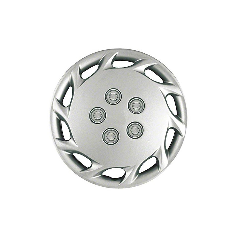 Elite Auto Chrome 4-Pack of 14' Push-on Silver Hubcaps fit